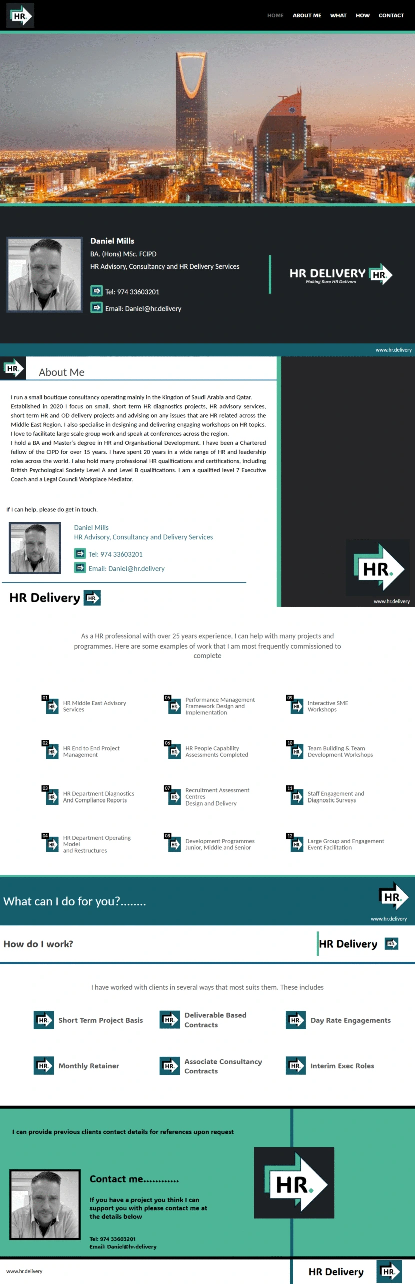 Portfolio project featuring HR consultancy website design with professional business layout